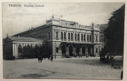 Cartolina trieste stazione - trieste,