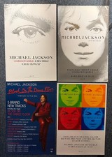 4 RARE VINTAGE 77x51cm BILLBOARD/RECORD STORE POSTERS - MICHAEL JACKSON - UNUSED