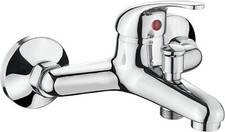 Rubinetto vasca a parete miscelatore muro monocomando da bagno cromato  2 fori