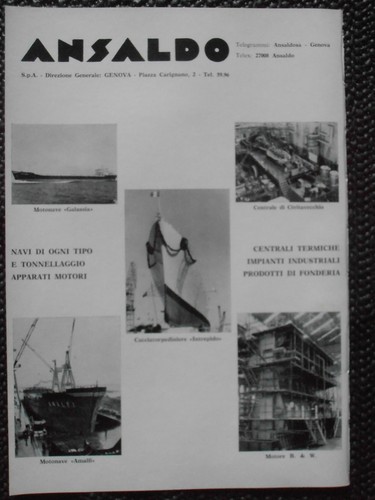 1965 ansaldo navi motori - navi,