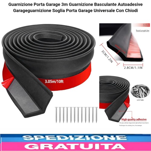 Guarnizione porta garage - porta, 3m