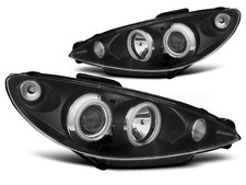 LPPE29 Fari Fanali Anteriori Angel Eyes a led CCF Peugeot 206 02-07 TuningShop-T