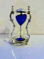 Clessidra decorativa in ottone in nichel argento, fatta a mano con sabbia dal...