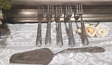 ANNI 40 SET 5+1 POSATE DOLCE FORCHETTA PALETTA ARGENTO 1000 LA S.MARCO  MARCATO 