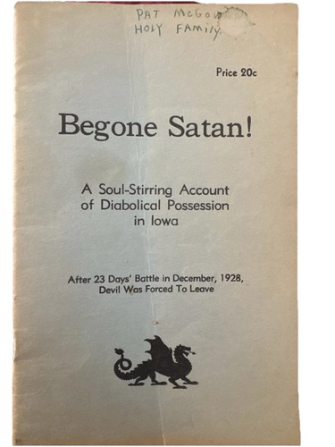 Vintage begone satan catholic - satan,