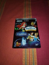 LA SIRENETTA + CENERENTOLA COLLECTOR'S EDITION 4 DVD WALT DISNEY STEEL BOX RARO
