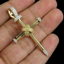 Pendente a croce da uomo con