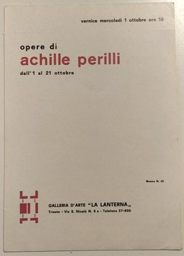 Achille perilli depliant - perilli,