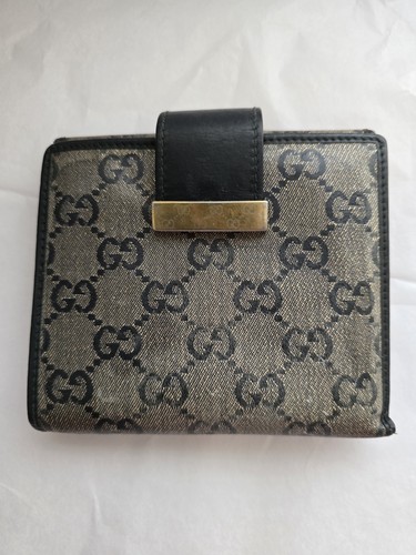 Gucci gold navy fold wallet - 2,