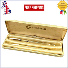 SET PENNE STILOGRAFICHE VINTAGE SHEAFFER IMPERIAL ORO MASSICCIO 9K 14K...