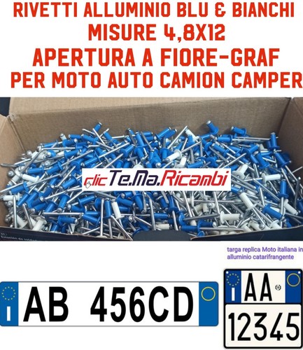 100 rivetti targa - bianchi, e