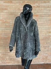 PELLICCIA persiano cappotto grigio fur fourrur kalgan swakara astrakan mantel