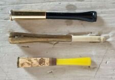 Lotto di 3 bocchini per sigarette in ottone cromato, osso, carta e plastica 