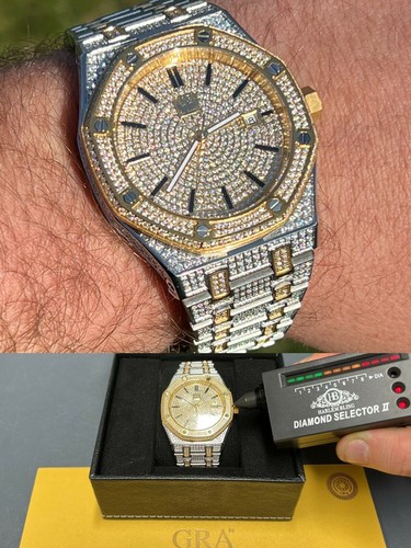 Real moissanite mens skeleton - real,