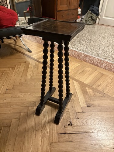 Tavolino colonna legno nero - legno,