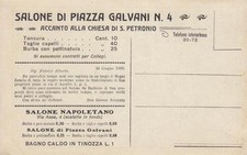 A9373) BOLOGNA, BARBIERE, SALONE DI PIAZZA GALVANI, TAGLIO, BAGNO CALDO.