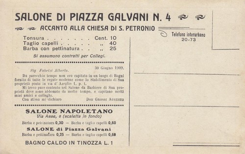 A9373 bologna barbiere - bologna,,
