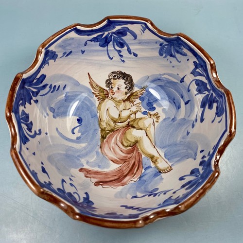 Ciotola cherubino maiolica