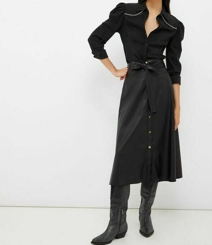 Gonna longuette nera in - longuette,