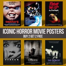 Poster iconici film horror classici film spaventosi cinema arte da parete stampe poster