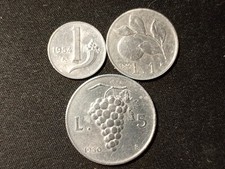 ITALIA - N. 3 MONETE - 1 LIRA DEL 1949 E 1954 - 5 LIRE DEL 1950