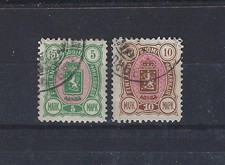 Finlandia 1889 Michel 33A,34A, timbrato