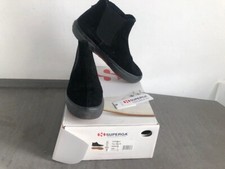 Superga original stivaletto camoscio nero suola gomma tg 42/man shoes