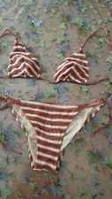 Costume righe bronzo panna - bronzo,