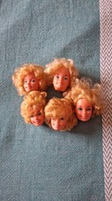 Lotto 5 testine vintage Barbie