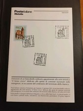 Bollettino illustrativo Terremoto Marsica, con Francobollo ed annulli Speciale