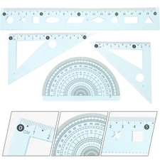3 Sets Ruler Plastic Drawing