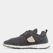 Sneakers slip on in tela nera