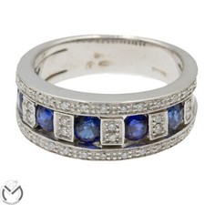 Anello DAMIANI in oro bianco 18 Kt 750 diamanti zaffiri -355/ST-