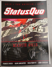 Status Quo  HUGE FULLY SIGNED 2103 REUNION TOUR LITHOGRAPH 70 X 50CM