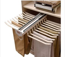 Appendiabiti Estraibile per Armadio,Porta Jeans,20 Appendini con Ammortizzatore