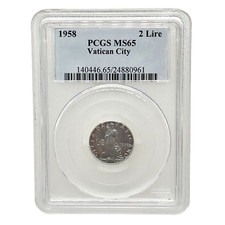 1958  VATICAN CITY 2 Lire Pius