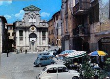 Cartolina Spoleto Perugia piazza del Mercato viaggiata