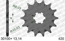 Pignone fango 13 denti 420