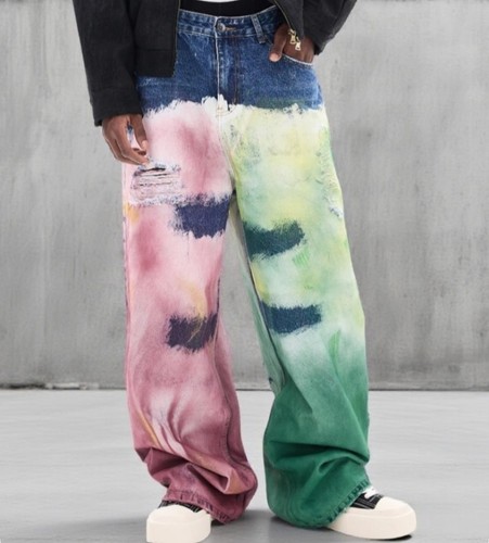 Jeans uomo blu denim pantaloni
