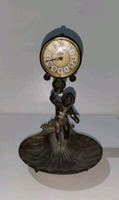 Antico orologio da tavolo In bronzo/ottone da revisionare 