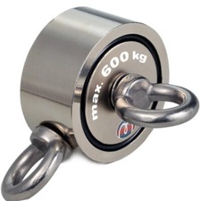 Magnete da montagna al neodimio magnete da ricerca con occhiello per pesca magnetica Ø 48-136 mm - fino a 600 kg 