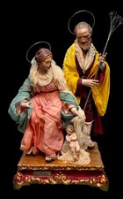 Natività stile '700 napoletano 38 cm arti e bambinello in legno