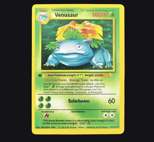 Pokémon venusaur 102 holo - venusaur, 15/102