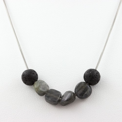 Collana perle labradorite - perle,