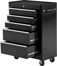 DecHome Carrello Cassettiera Porta Utensili Officina Nero 61.5x33x85cm BD0004BK