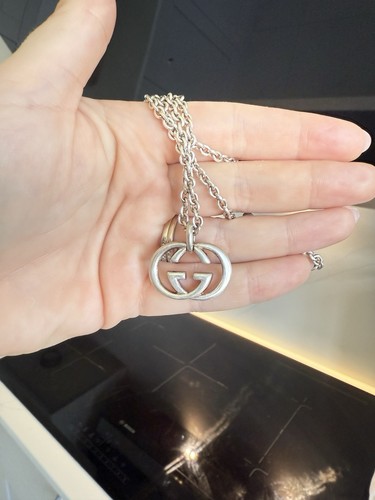 Collana vintage gucci argento - vintage,