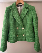 Giacca donna Zara verde M 35"