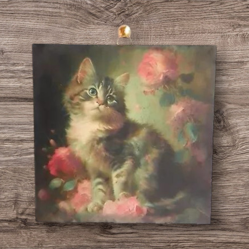 Quadro con gatto - gatto, gattino