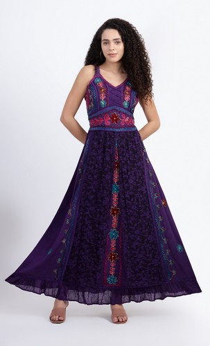 Giacca vestito lungo viola - giacca,