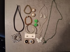 lotto gioielli bigiotteria 4 collane orecchini